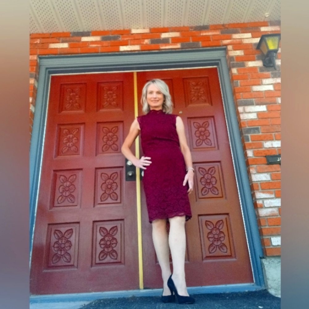 Burgundy H&M dress